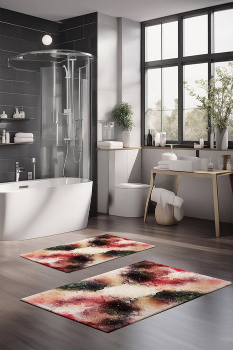 Mijölnir Juego de alfombrillas de baño CT-5013 de 2 piezas Multicolor Mijölnir Juego de alfombrillas de baño CT-5013 de 2 piezas Multicolor
